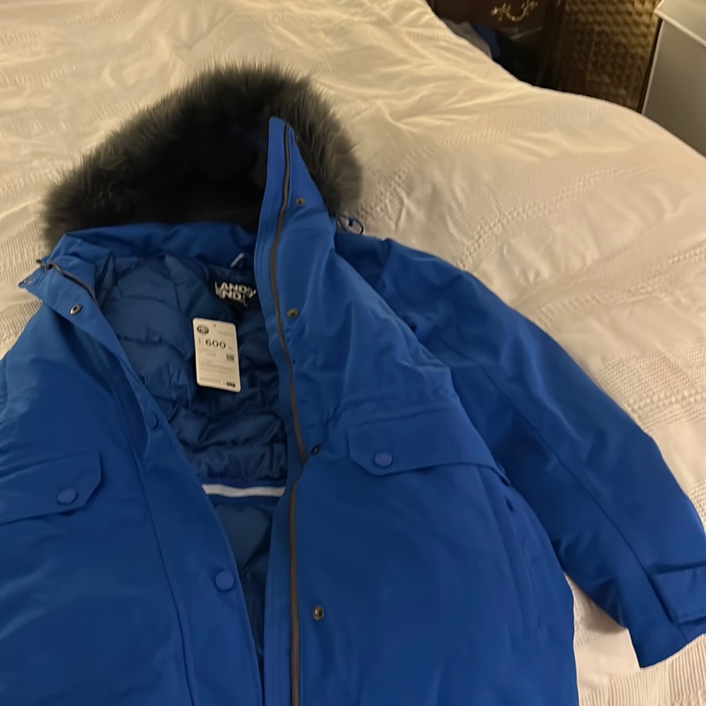 Land’s End blue women’s parka